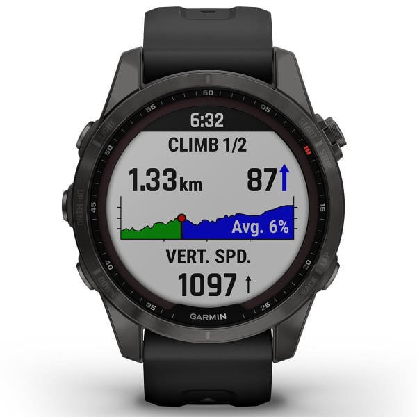 Montre cardio GPS GARMIN FENIX 7S SAPPHIRE SOLAR CARBON