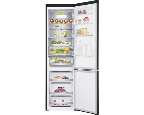 LG GBB92MCACP koel-vriescombinatie, afmetingen (B x H x D): 59,5 x 203 x 67,5 cm, koelgedeelte: 277 l, vriesgedeelte: 107 l, inhoud: 5 flessen