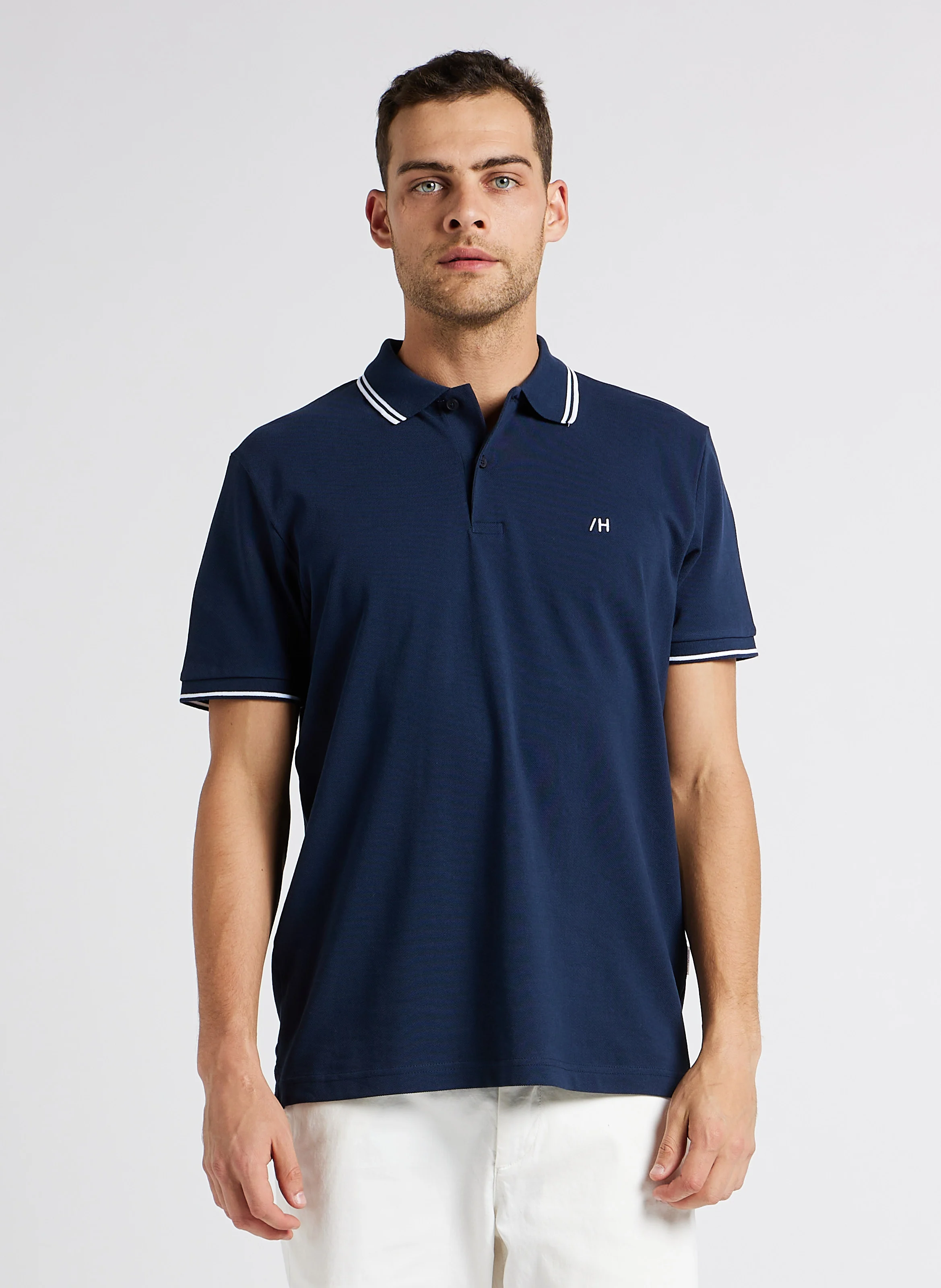 DANTE - Polo regular-fit en coton bio | Bleu