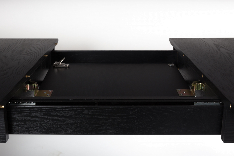 Zuiver Glimps uitschuifbare tafel 120x80 zwart