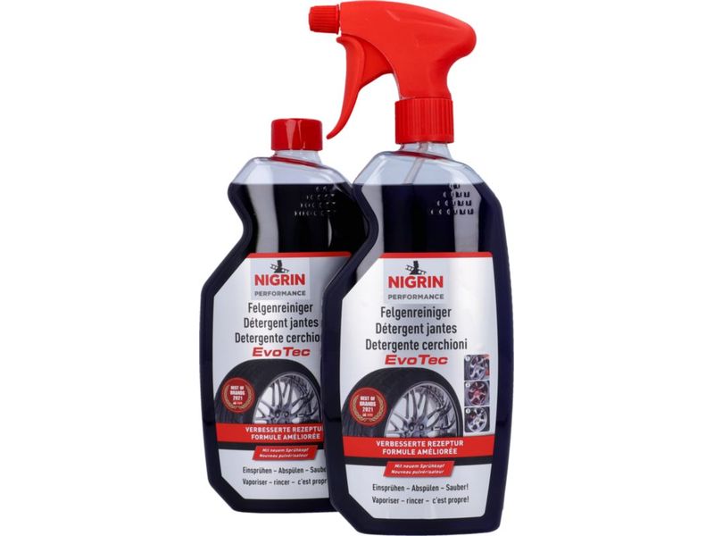 NIGRIN EvoTec Doppelpack 750 ml Effektive Reinigung durch selbstaktive Wirkstoffe mit Farbwechselindikator