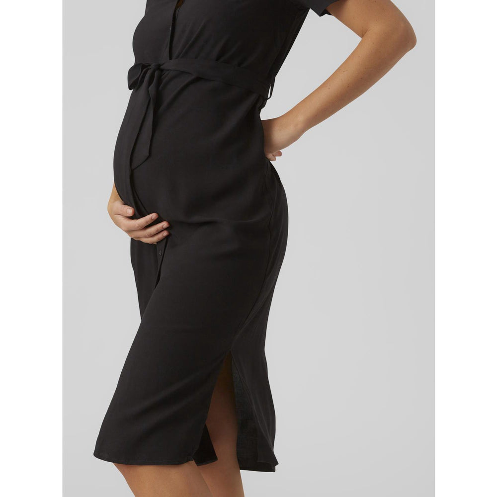 Køb Vero Moda Maternity Black Vica Skjorte Kjole Noos