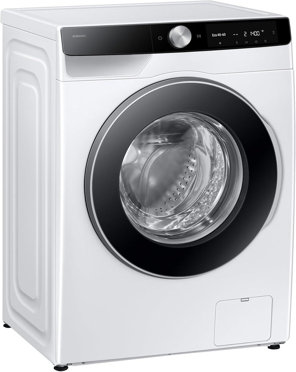Samsung WW90DG6G94LKU2 Waschmaschine WW6100D SLIM, 9 kg, EEK: A (-10%), Klartext-Display, Dampfprogramm, SmartThings AI Energy Mode, Ecobubble, AI Wash, SuperSpeed 39 Min. Waschprogramm, Weiß