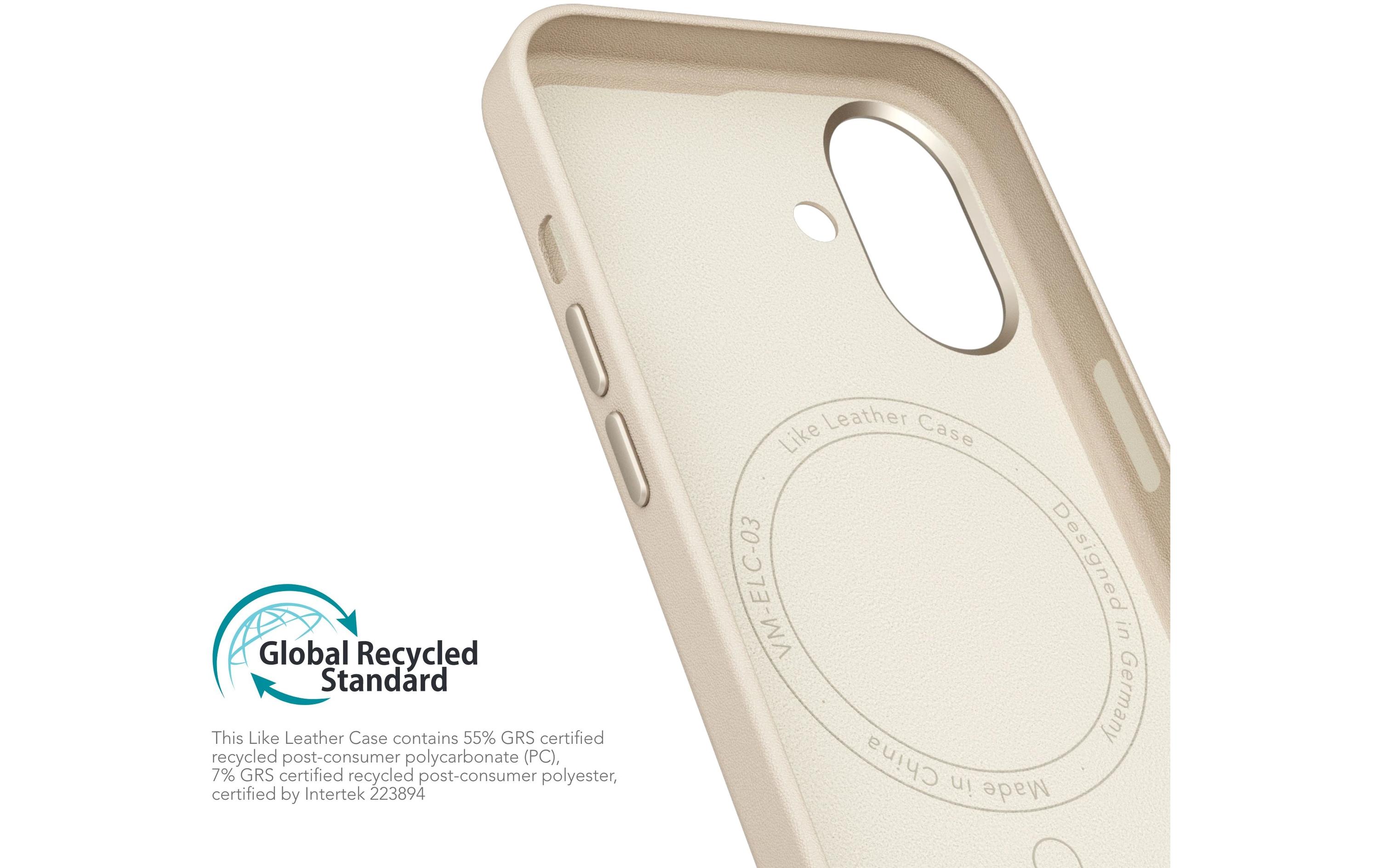 Back Cover Like Leather iPhone 16 Plus BeigeLeather Backcover für das Apple iPhone 16 Plus