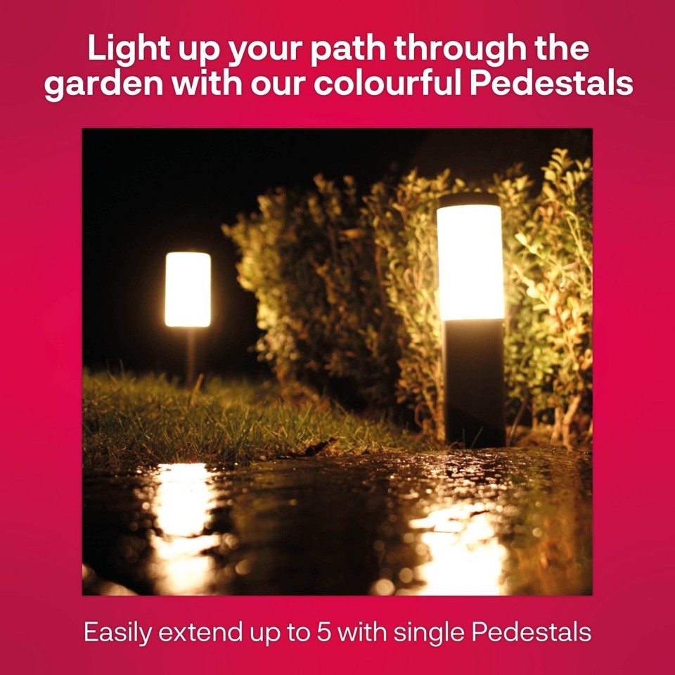 INNR - 2x Smart Udendørs Pedestal Light Bundle - 3 Pack OPL 130 C Post - Bundle