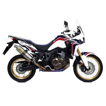 Silencieux Arrow Maxi Race tech Titane embout Inox