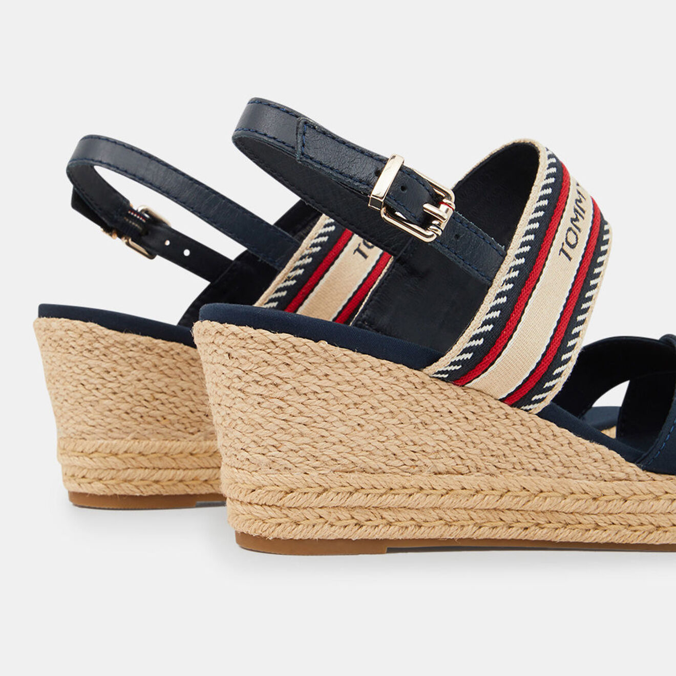 Tommy Hilfiger Sandales compensées Artisan bleu marine - Talon 7,5 cm