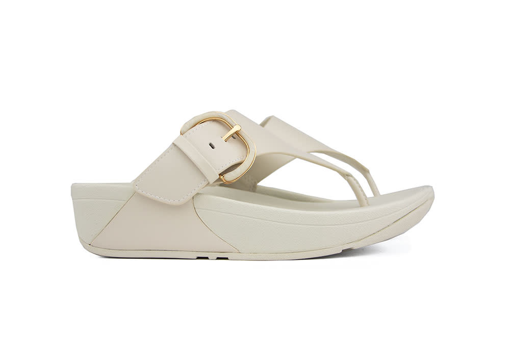 FitFlop Lulu Resin Buckle Toe Post Paris Beige