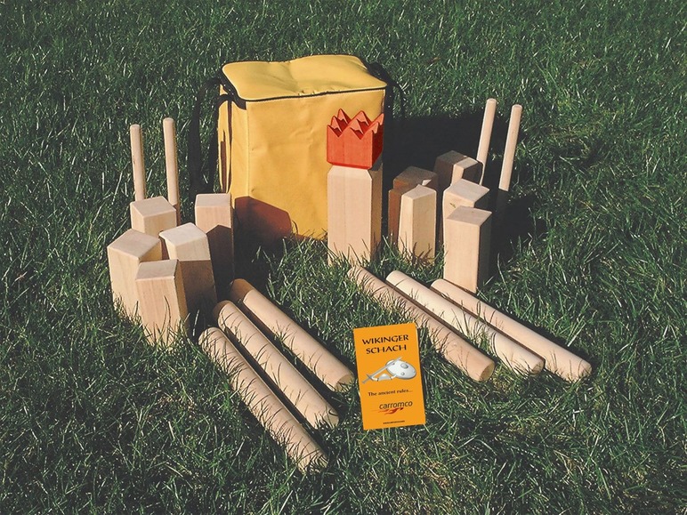 Houten kubb spel
