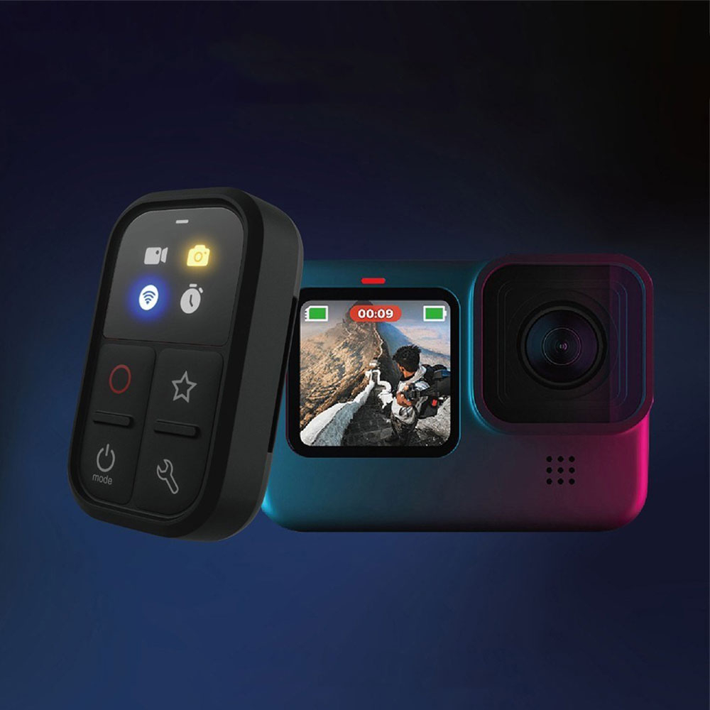 Smart Wireless Fernauslöser Remote Control mit LED Display für GoPro Hero 10/9/8/Max - Schwarz