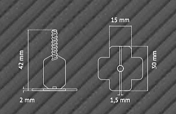 Sachet 100 croisillons pour système autonivelants 1,5 mm droits Pavilift