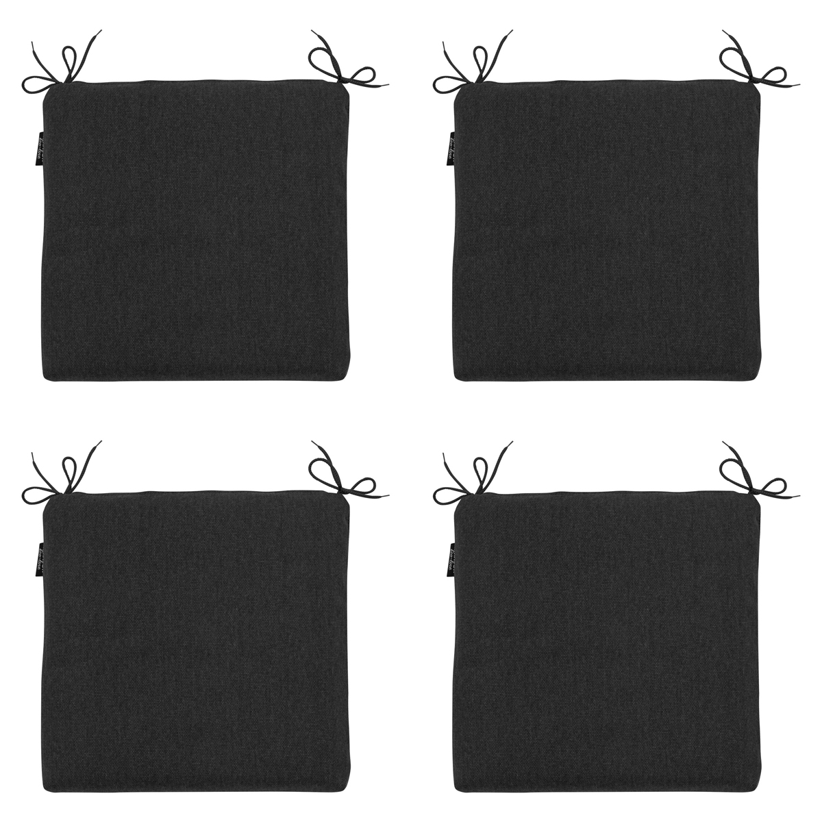 Madison Black canvas eco+ Zitkussen - Set van 4