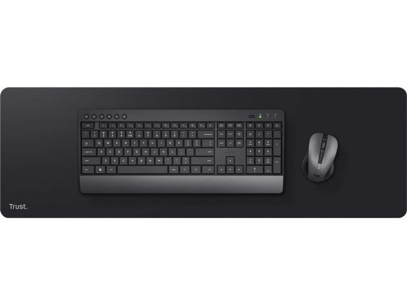 Trust Mouse Pad XXL Schwarz Extragrosses Mauspad mit optimierter Oberflächenstruktur und ausreichend Platz für Maus und Tastatur