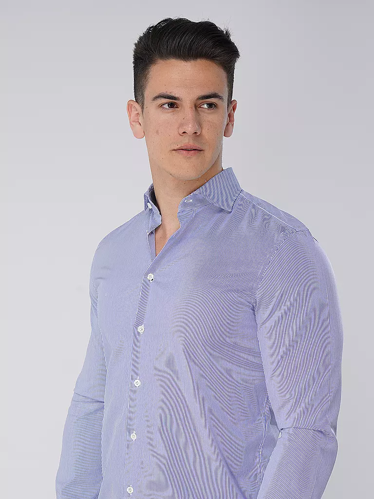 EDWARD COPPER Hemd Tailored Fit blau