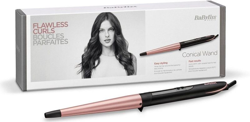 BaByliss - Conische Krultang C454E - Natuurlijk ogende Krullen - 160-210°C - Keramiek