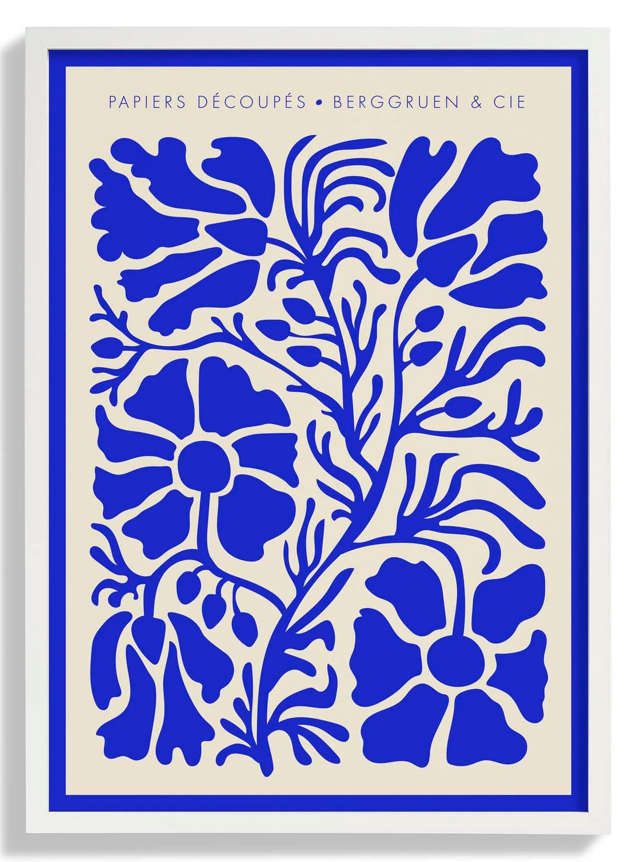 Blumen Blau Papiers Découpés Kunstausstellung
