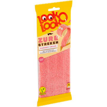 Look-O-Look Zure Streken Aardbei Vegan 20 stuks