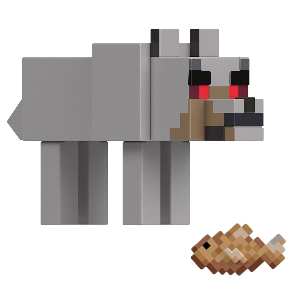 Minecraft 8 cm feindliche Wolfsfigur – Portalbau-Set