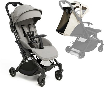 Beemoo Easy Fly Lux 4 Trille inkl. Breezy Kalesje, Stone Grey/Off-White
