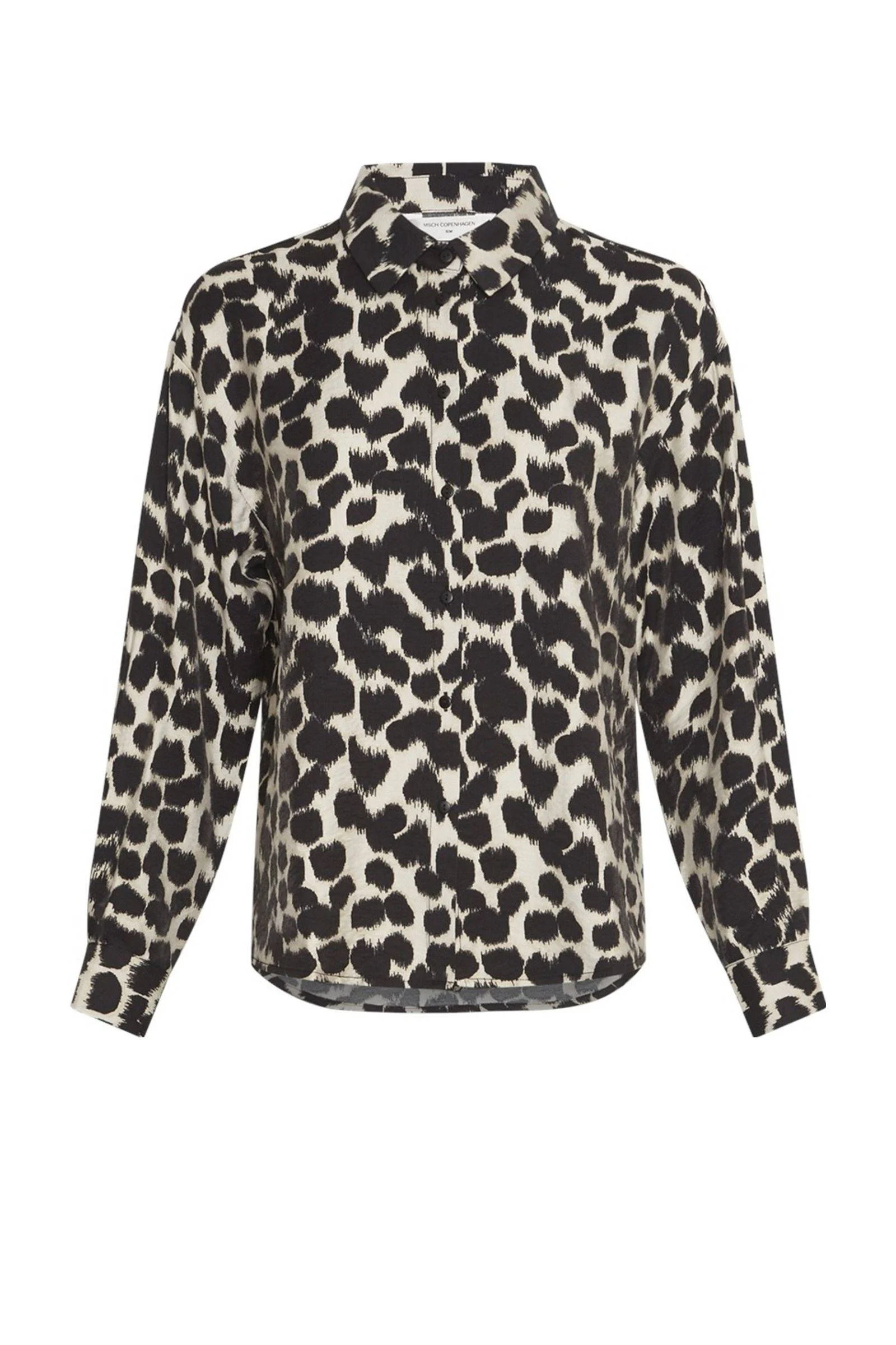 MSCH Copenhagen blouse met panterprint zwart/beige