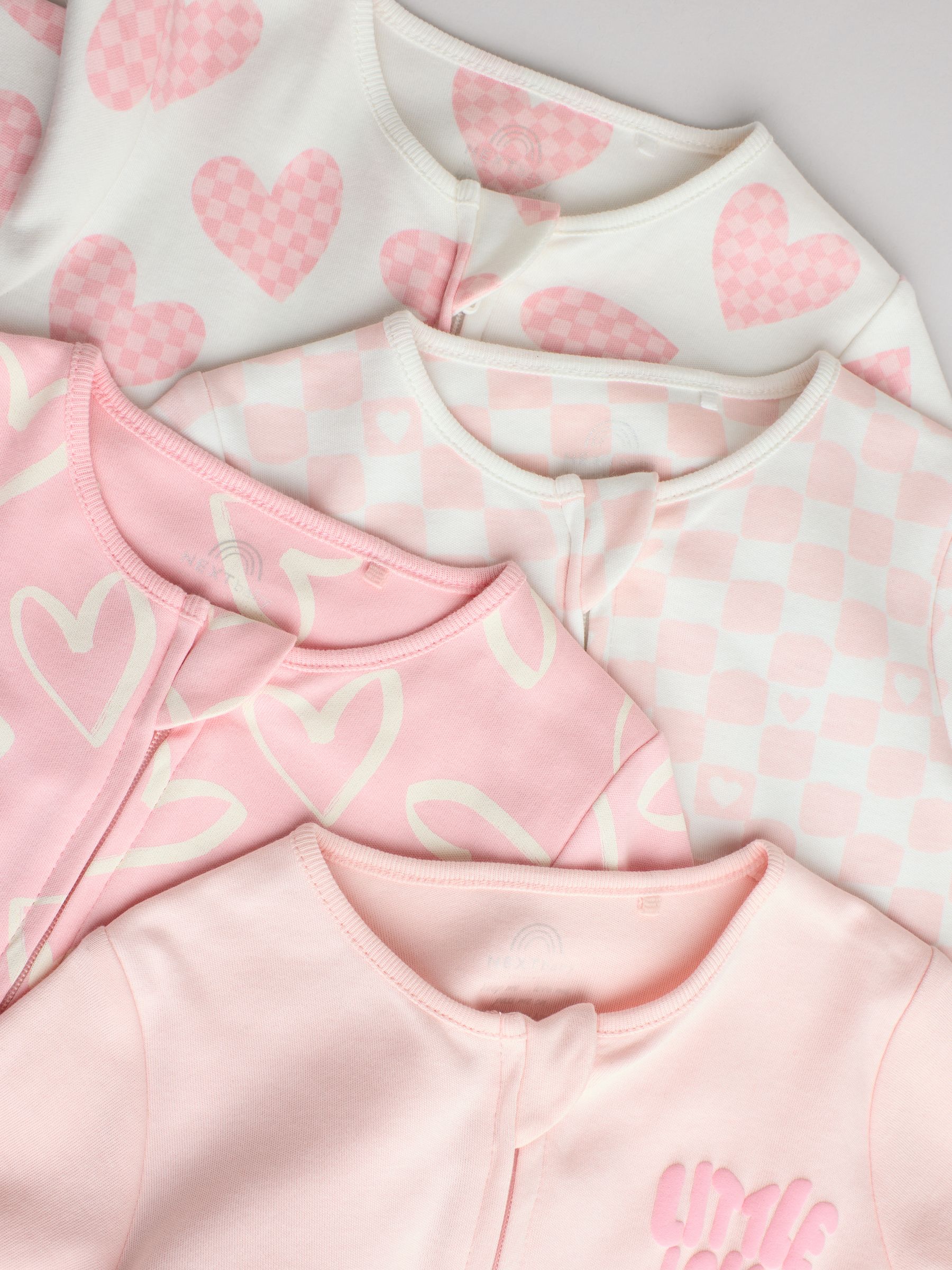 Roze - Verpakking van 4 Baby pyjama's met tweewegrits en Print (0mnd -3jr)