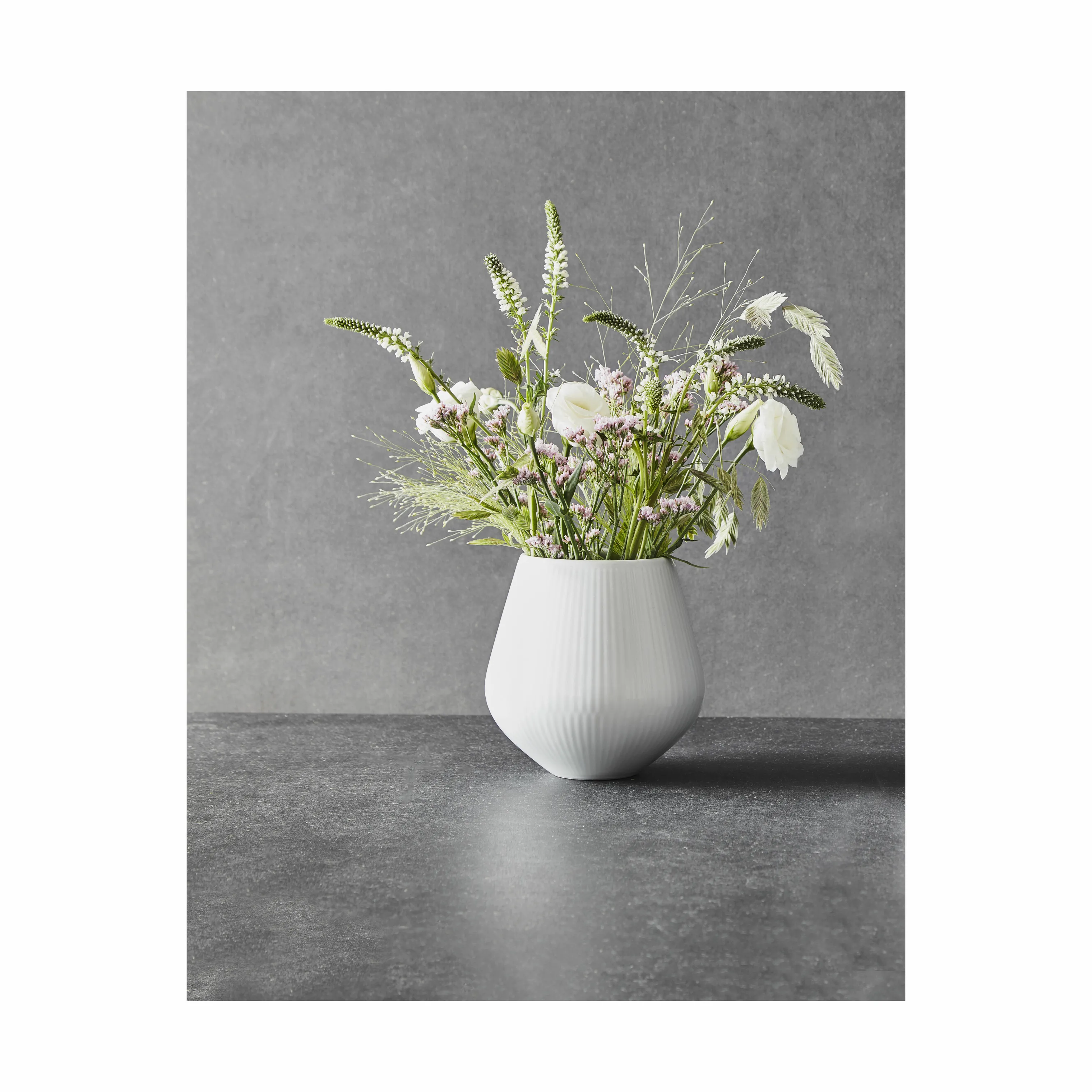 Royal Copenhagen Hvid Riflet Vase
