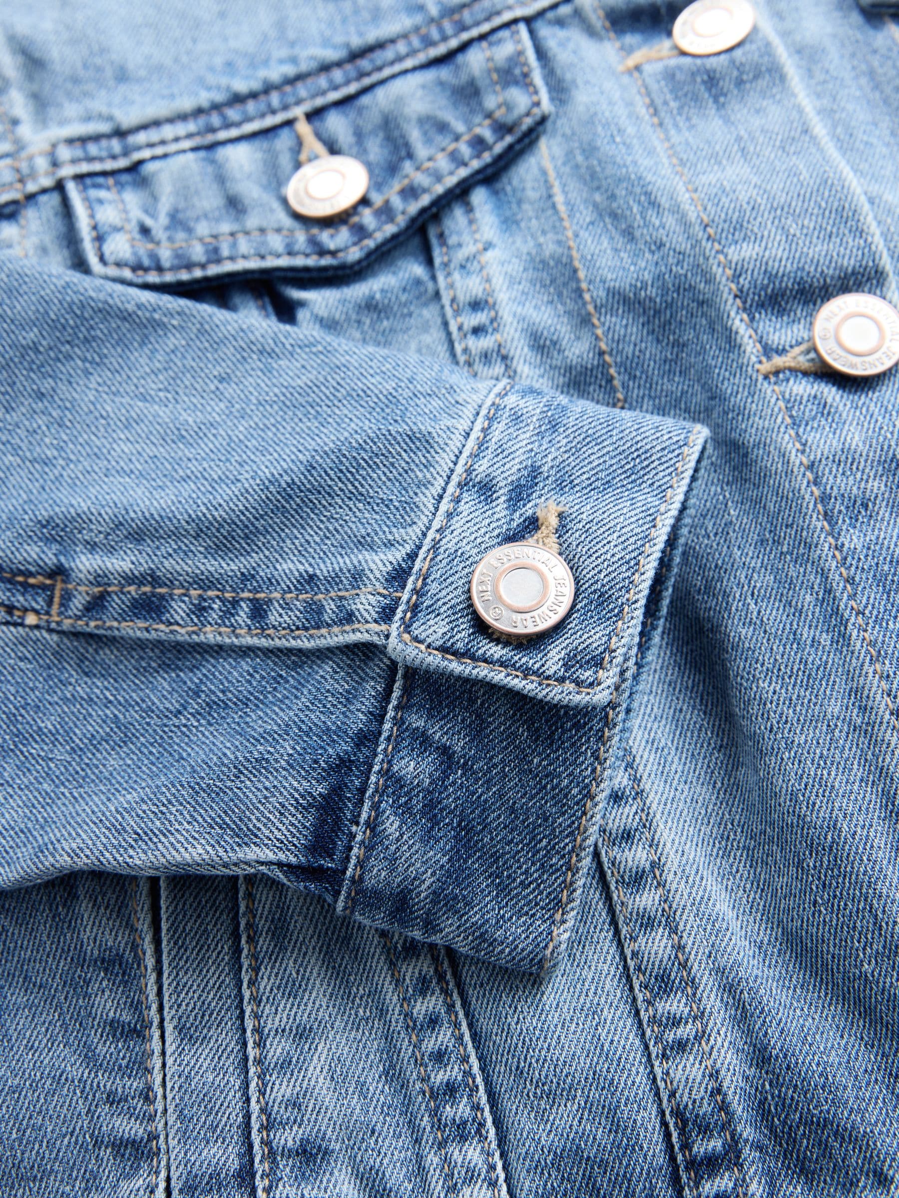 Middenblauw denim - Core Western spijkerjack (3-16jr)