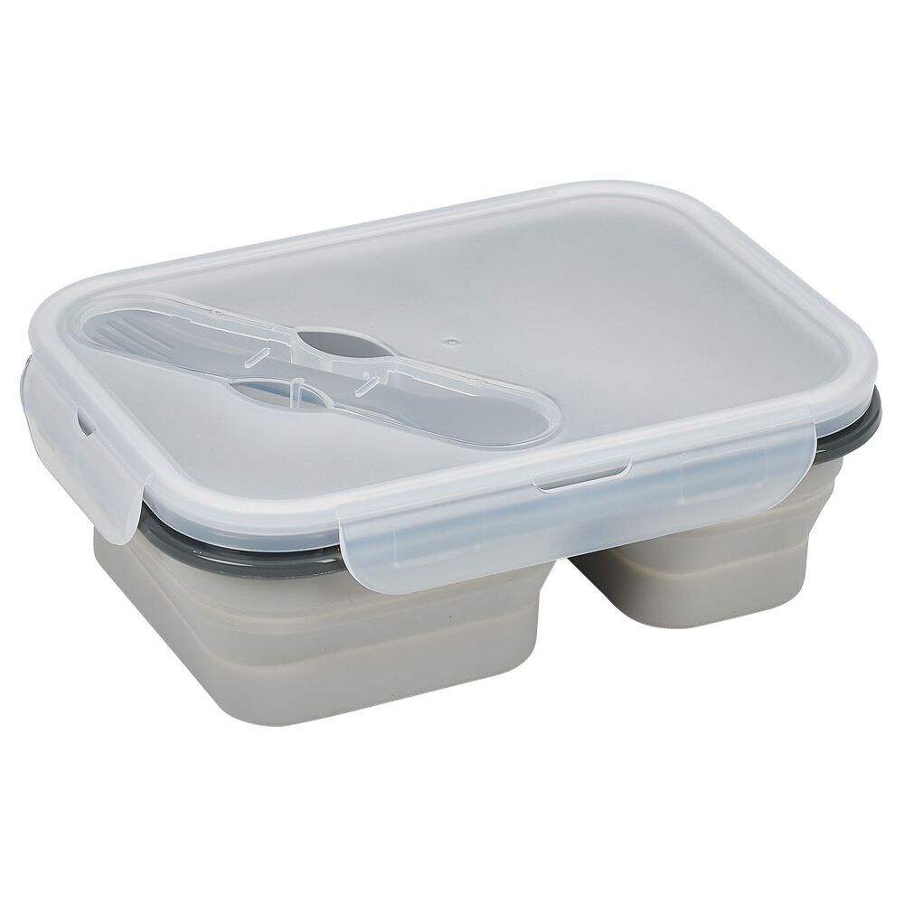 Lunchbox rétractable 2 compartiments avec couvercle 3 coloris