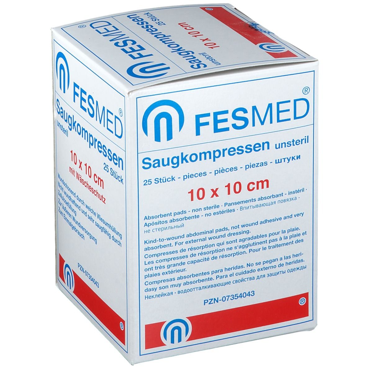 FESMED Saugkompresse 10 x 10 cm unsteril