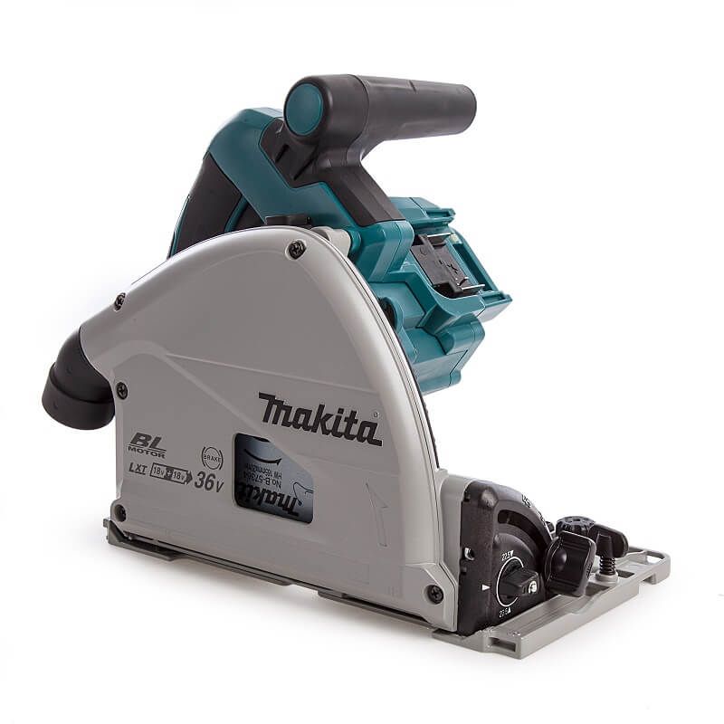 Makita DSP600ZJ2 36V (2x 18V) Li-ion accu invalzaag body in Mbox met geleiderail en foudraal - 165mm - koolborstelloos