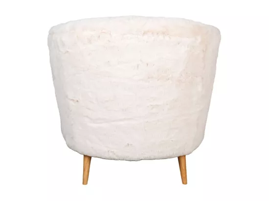 Fauteuil effet fourrure blanche Grand