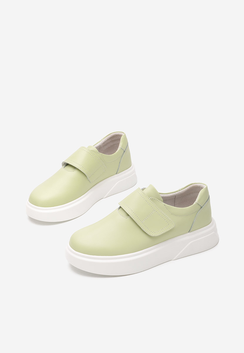 Chaussures casual femme en cuir limette Kally