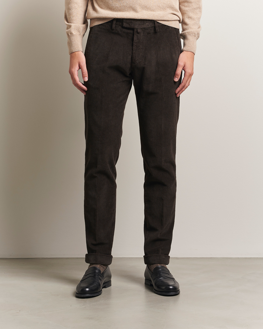 Briglia 1949 Slim Fit Corduroy Trousers Dark Brown