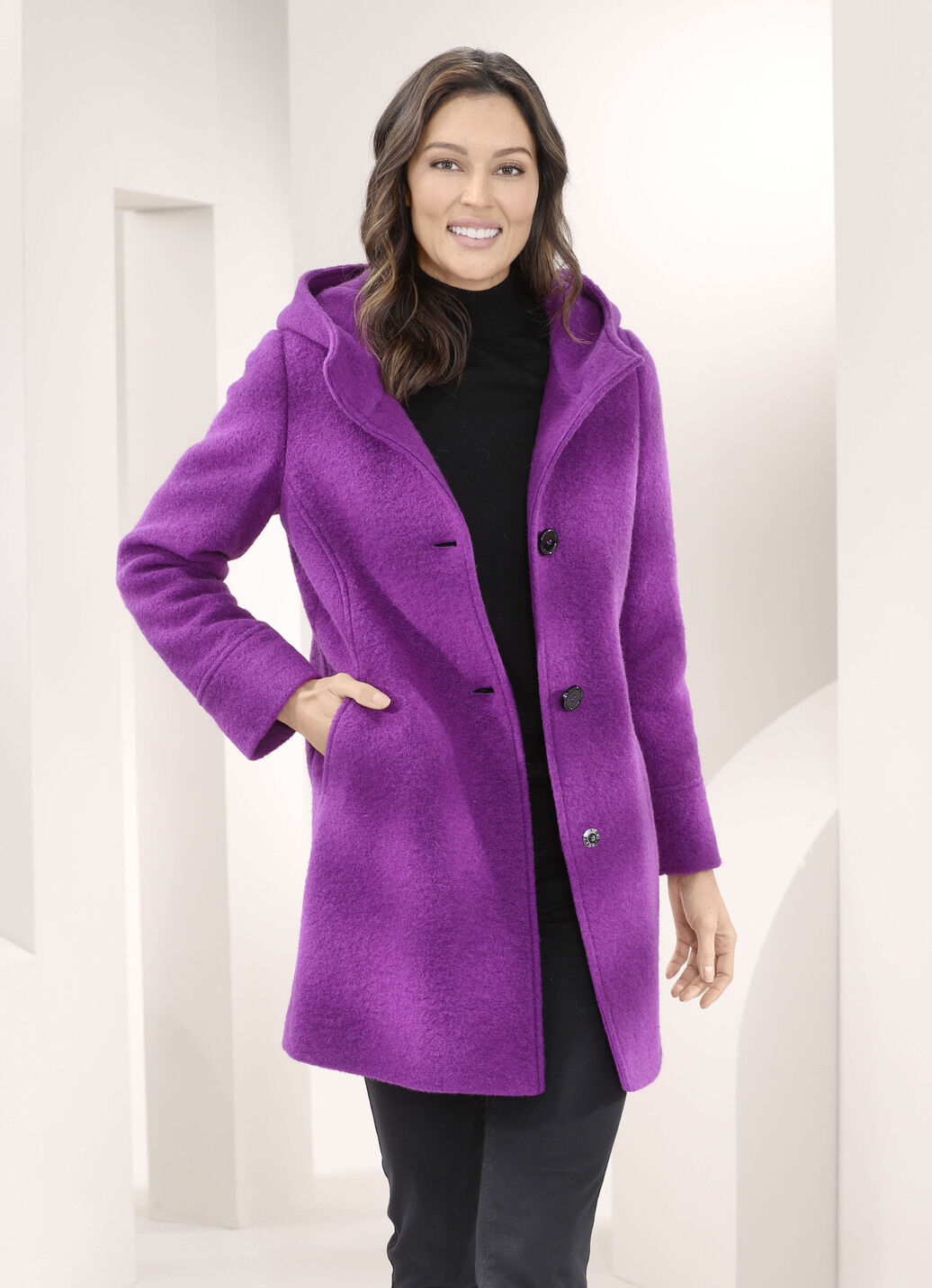 Longjacke mit Knopfleiste