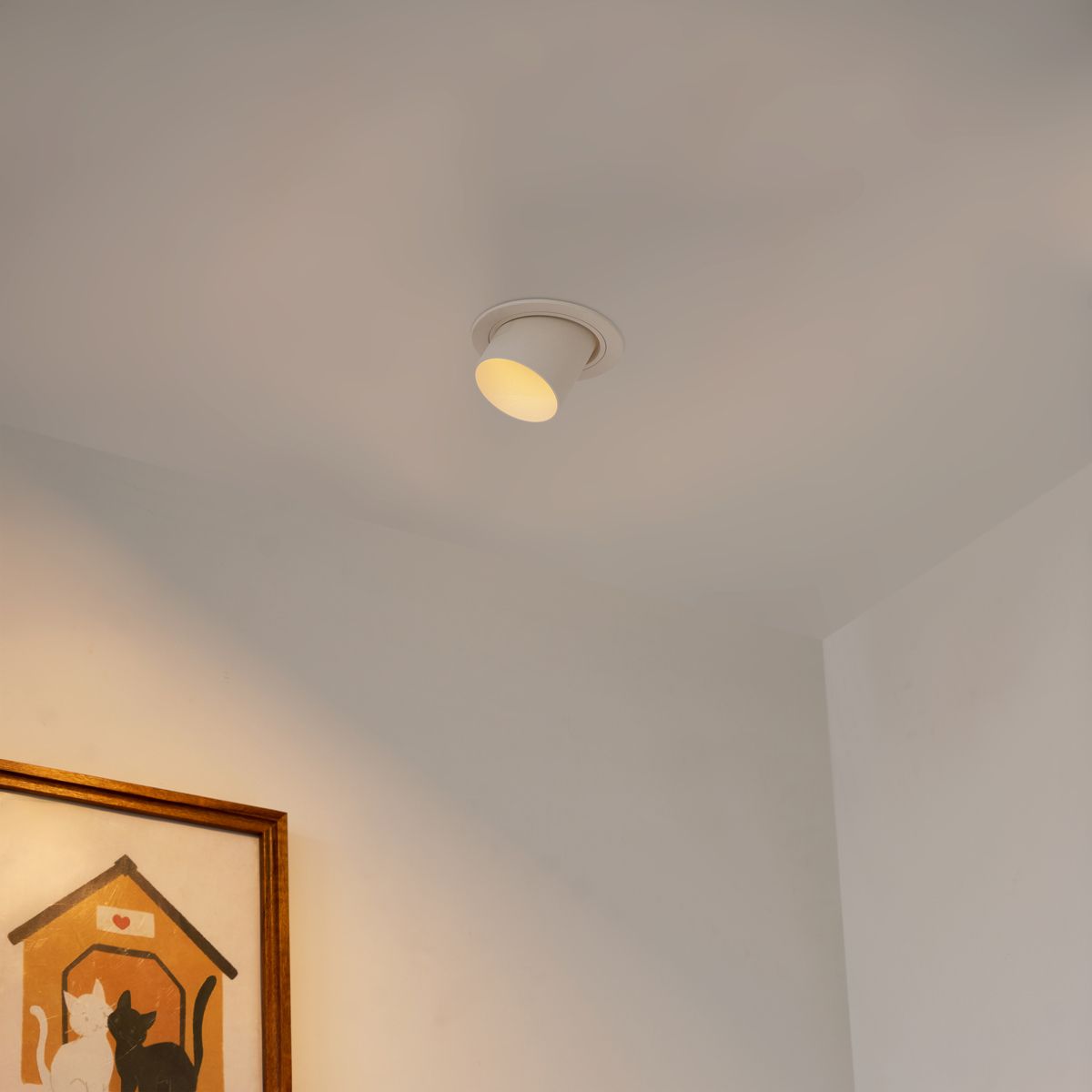 Moderne inbouwspot beige GU10 50mm rond kantelbaar - Installa