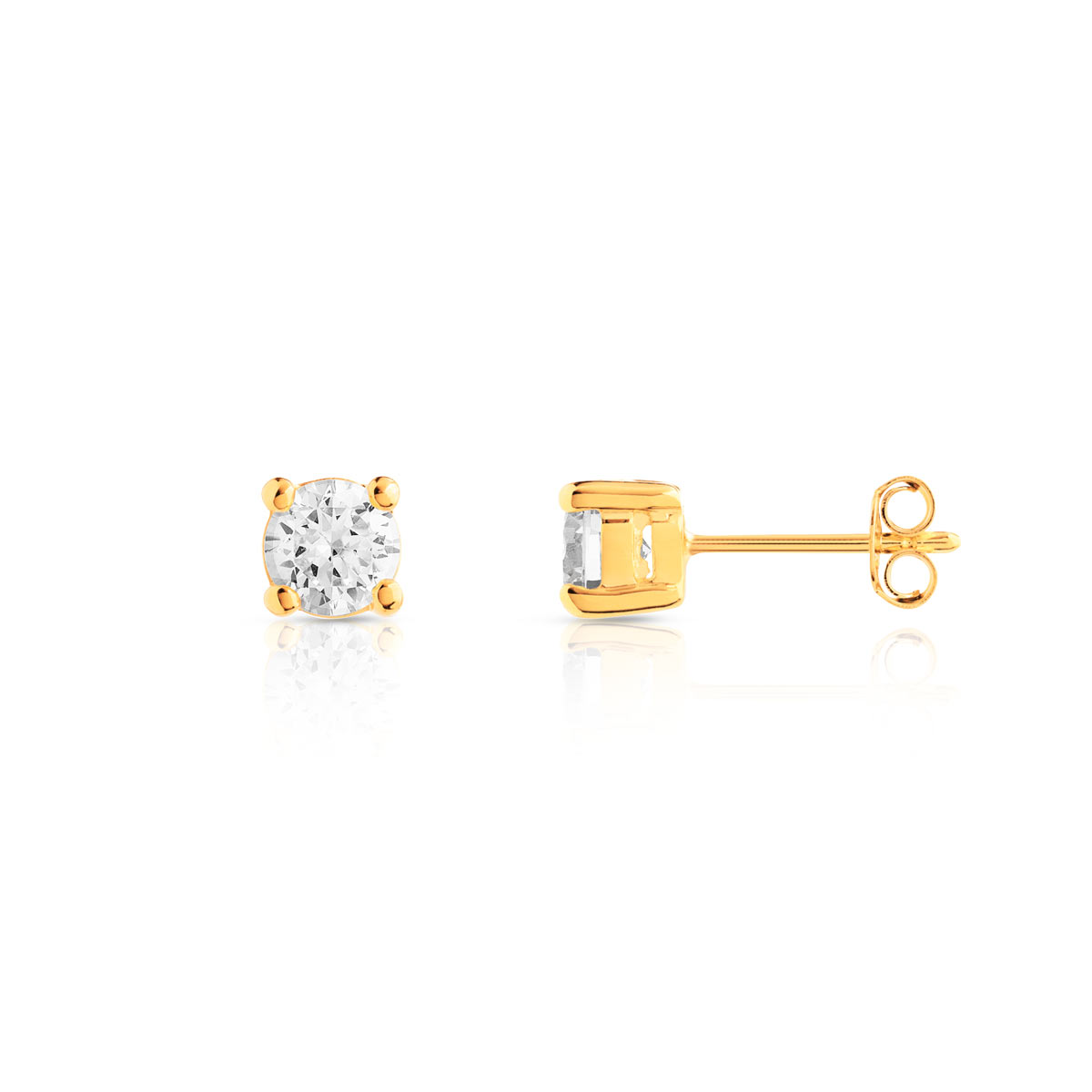 Boucles d'oreilles plaqué or zirconias