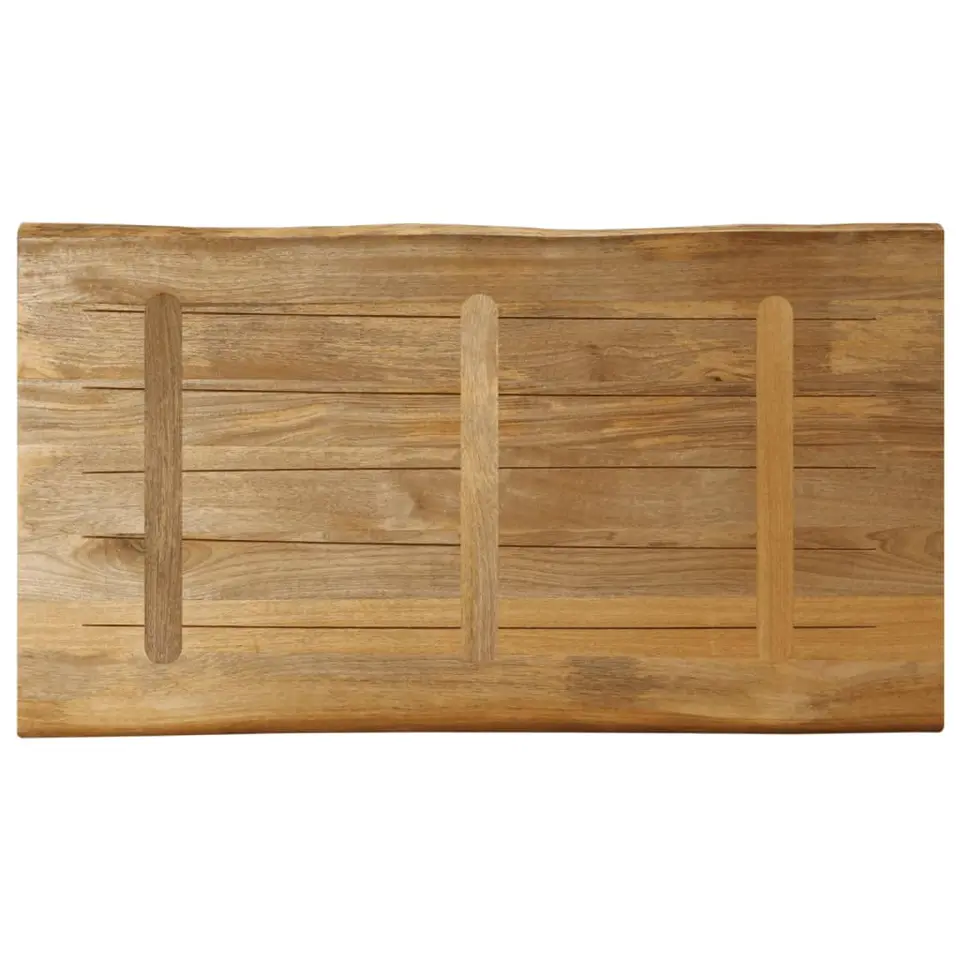 vidaXL - Tafelblad met natuurlijke rand - Bruin - Hout - 110 x 60 x 3.8 cm