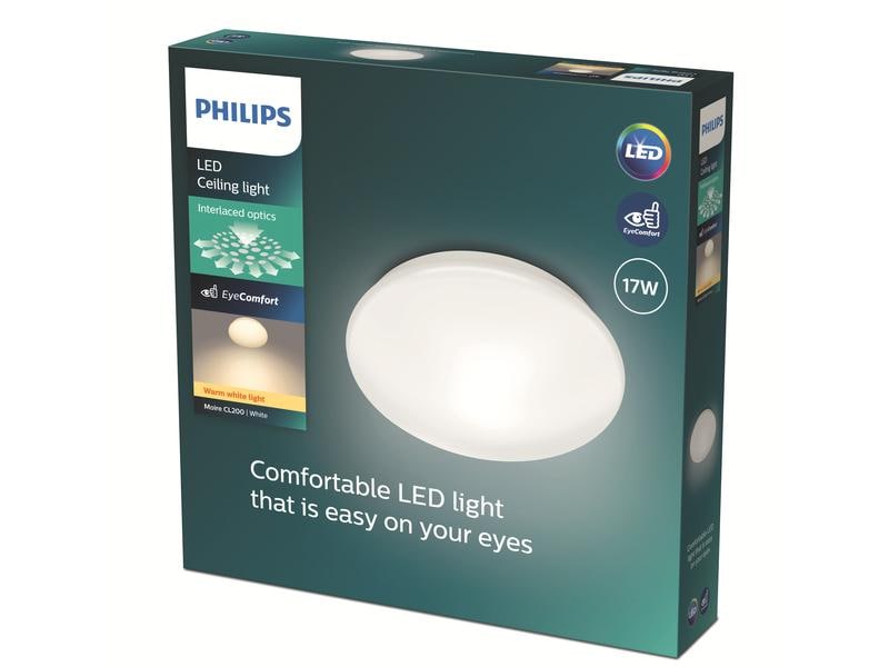 Philips Deckenleuchte Moire CL200 RD 17W 2700K W HV 06 LED-Leuchte für gleichmässige Lichtverteilung