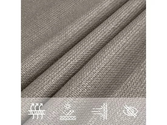 Voile d'ombrage 160 g/m² rectangulaire gris clair 3,5x5 m PEHD