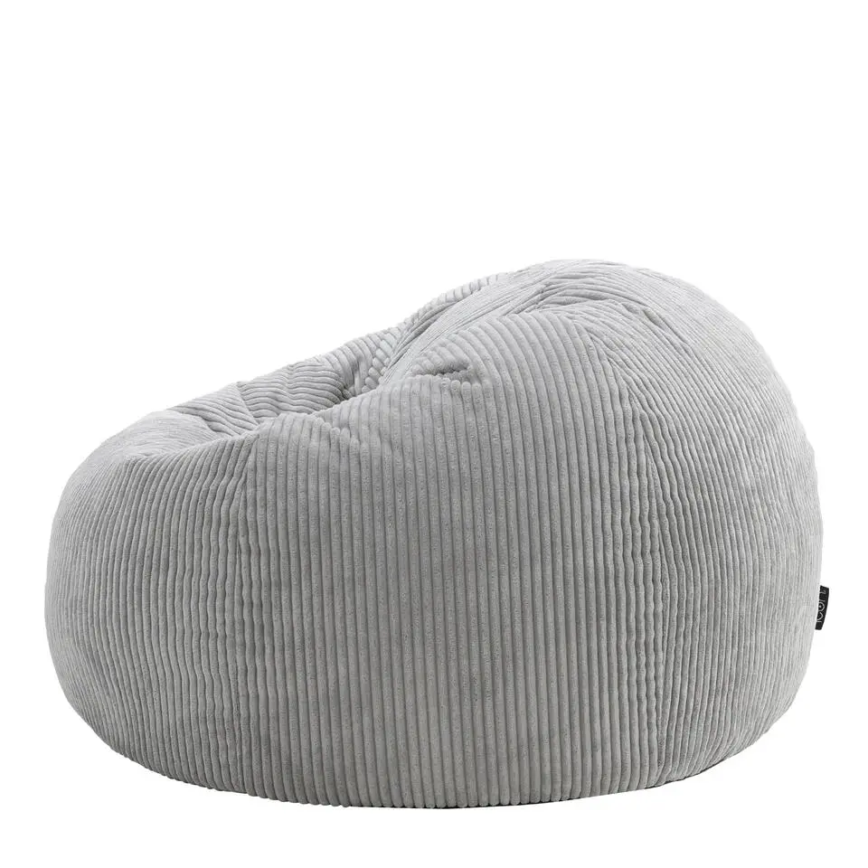 Set van 2 icon Zitzak Kingston - Corduroy Zitzak Volwassenen - Grijs