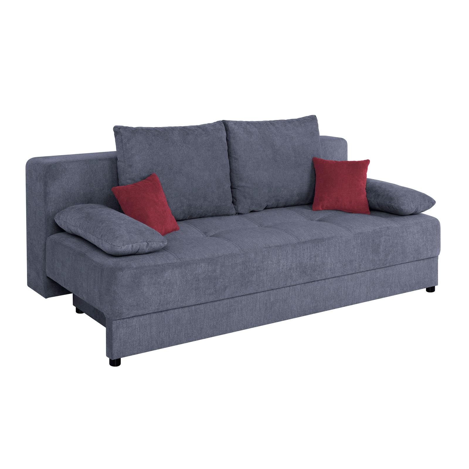 Schlafsofa - anthrazit - Boxspring - mit Staukasten