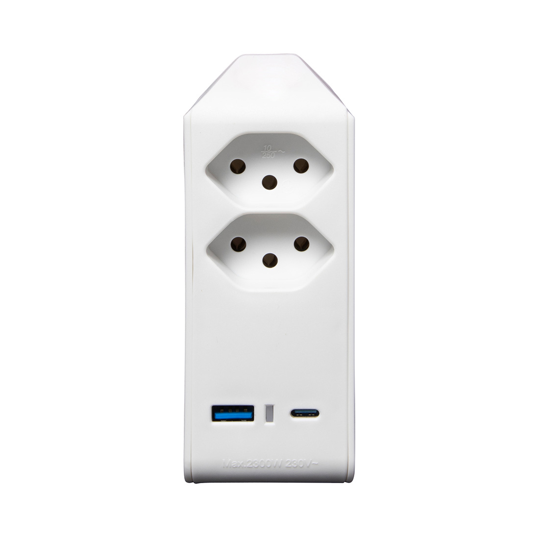 brennenstuhl Abzweigstecker 2-fach drehbar bis 300° ohne Aufhänger mit USB Typ A und C