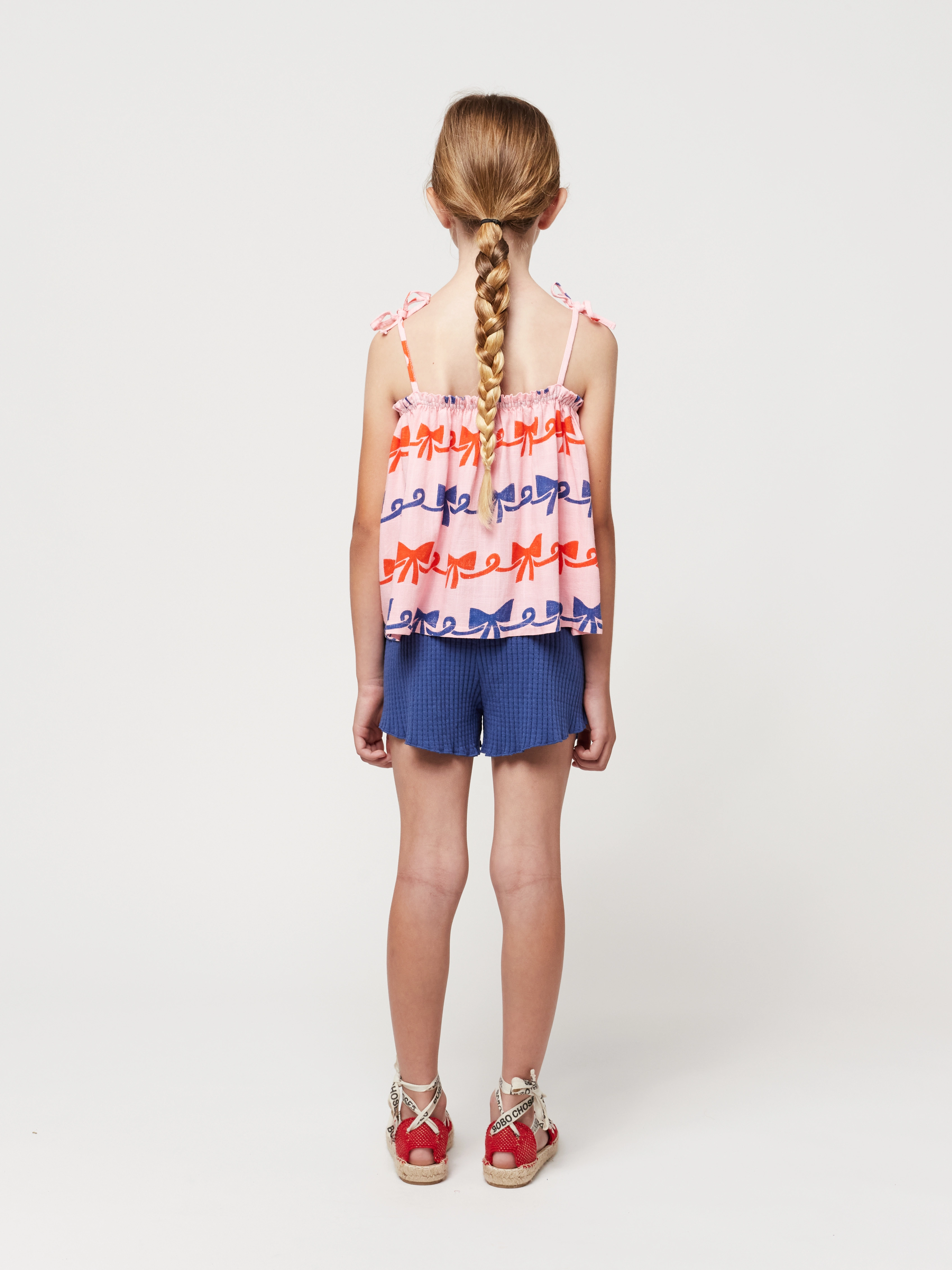 Top RIBBON BOW in rosa