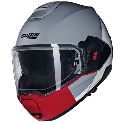 Casque Nolan N120-1 - GRAFO - Gris / Rouge