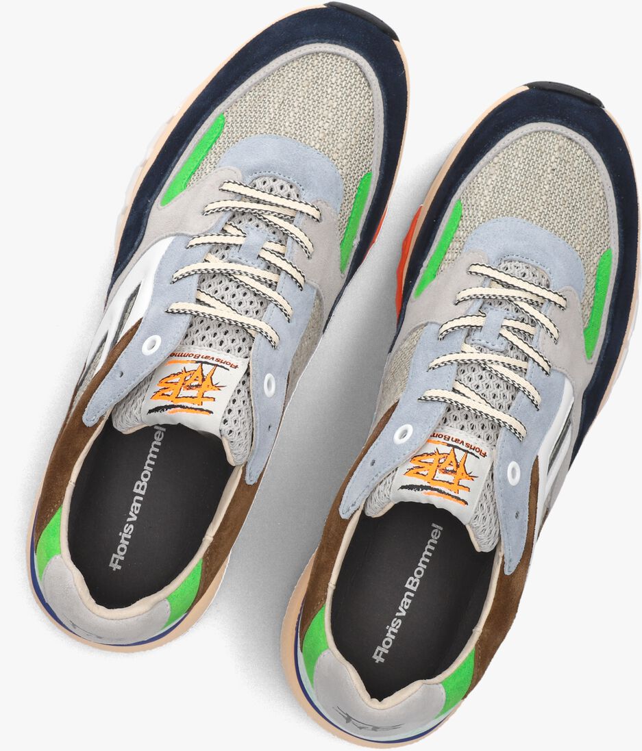 groene floris van bommel lage sneakers sfm-10154 de treener