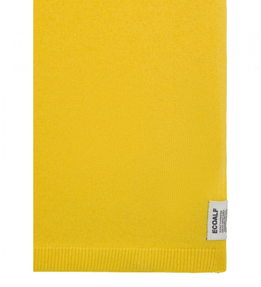 Cachecol ECOALF Thinalf em lã reciclada cinza e amarelo.