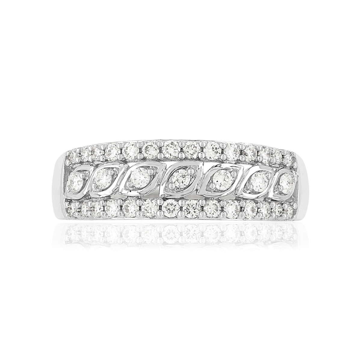 Bague MATY Or 750 blanc Diamants blancs