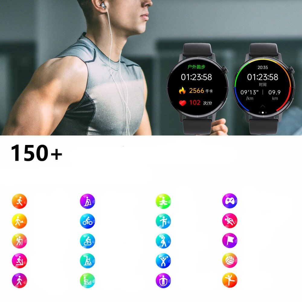 Fitness Tracker Smart Watch mit Blutsauerstoff- / Körpertemperatur- / Blutdruckmessung   EKG Funktion und 1.41