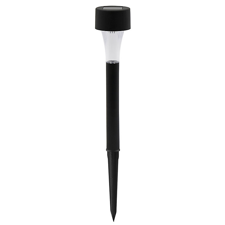 10 Balises extérieure LED à énergie solaire IP44 0.06W Ø4.5cm H.29.5 cm Noir