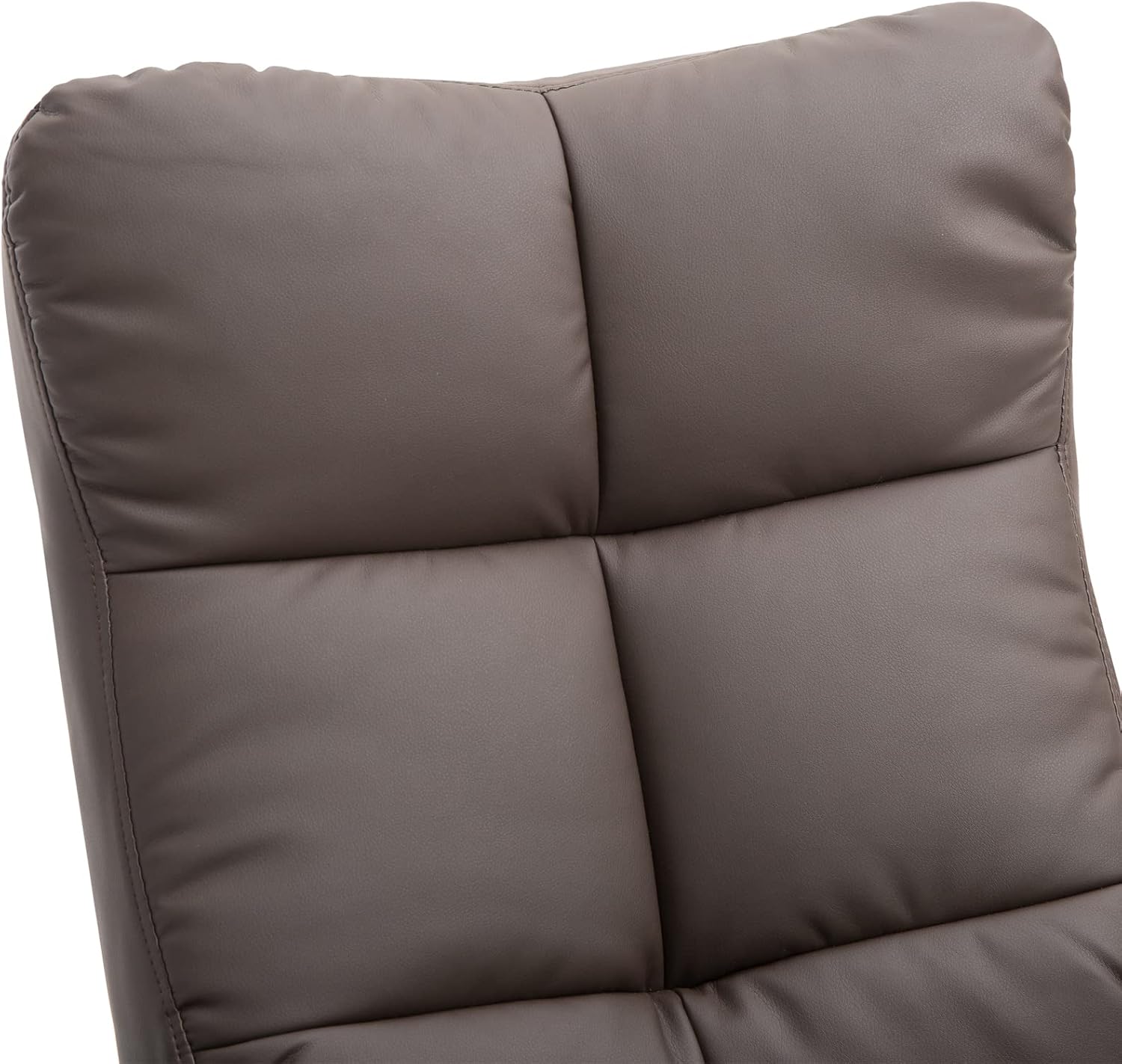 HOMCOM Relaxsessel mit Hocker, Stauraum, Gepolstert Fernsehsessel mit Liegefunktion, 360° Drehbar TV-Sessel für Schlafzimmer, Wohnzimmer, Kunstleder, Braun